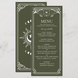 Mariage de la carte Tarot Elegant Olive & White