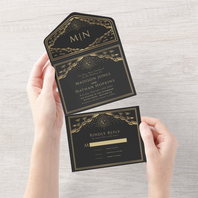 Mariage de la carte Tarot Elegant Sun et Moon (Déchirure)