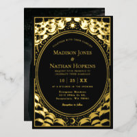 Mariage de la carte Tarot Stormy Gold Elegant