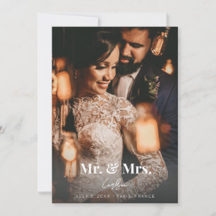 Mariage de la typographie Faire-part M & Mme V2