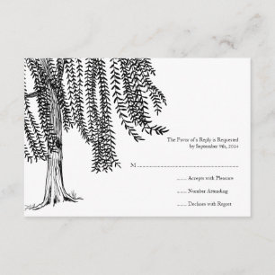 Mariage de l'arbre blanc et noir RSVP