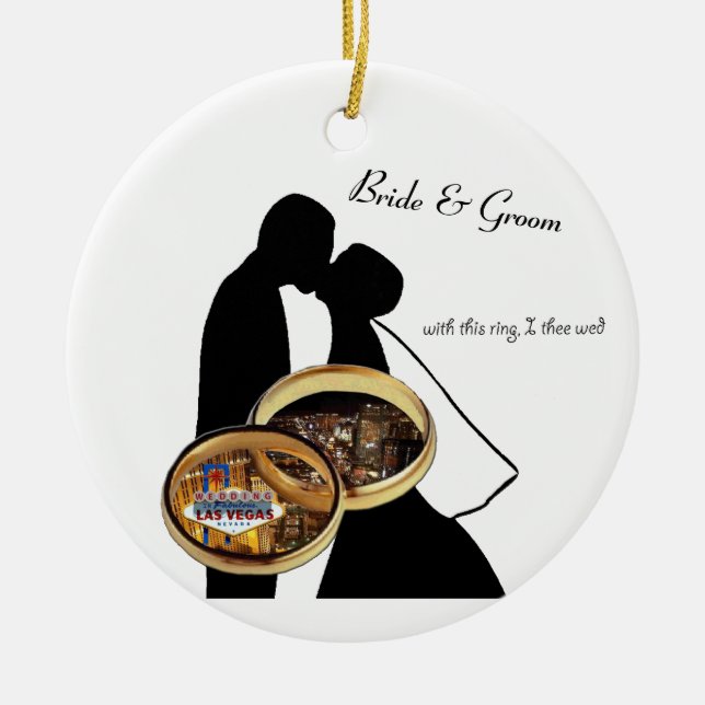 Mariage de Las Vegas - Ornement céramique personna (Devant)