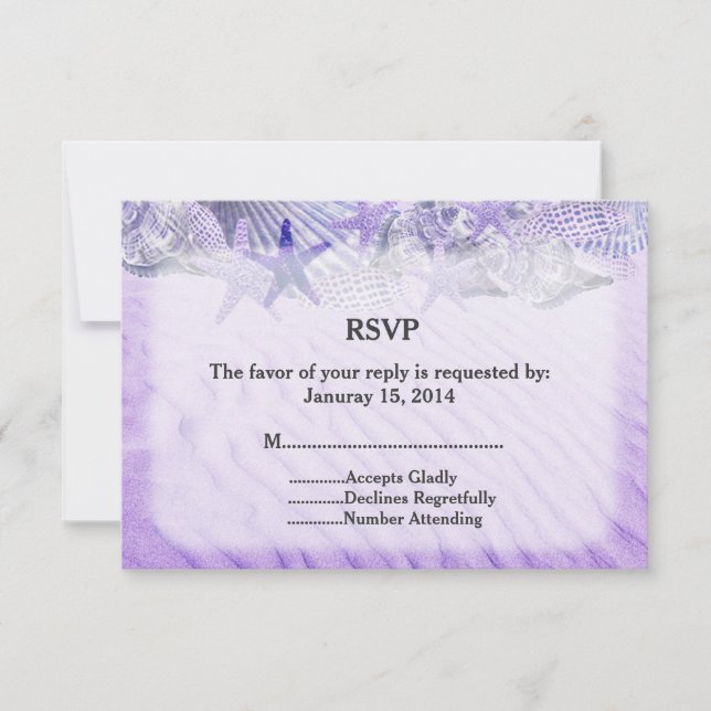 Mariage de l'étoile de coquillage RSVP coquillage1 (Devant)