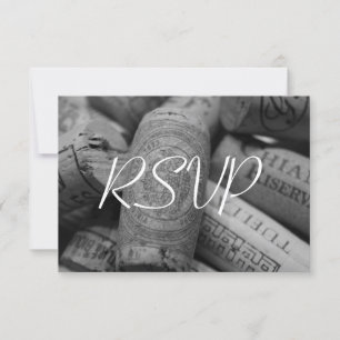 Mariage de liège à vin rustique RSVP