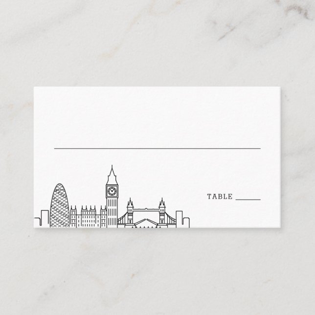 Mariage de Londres | Placer les cartes avant et ar (Devant)