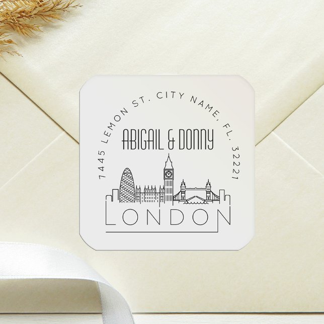 Mariage de Londres | Sticker Carré des repères (Créateur téléchargé)