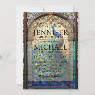 Mariage de luxe : Majestic Peacock Invitations