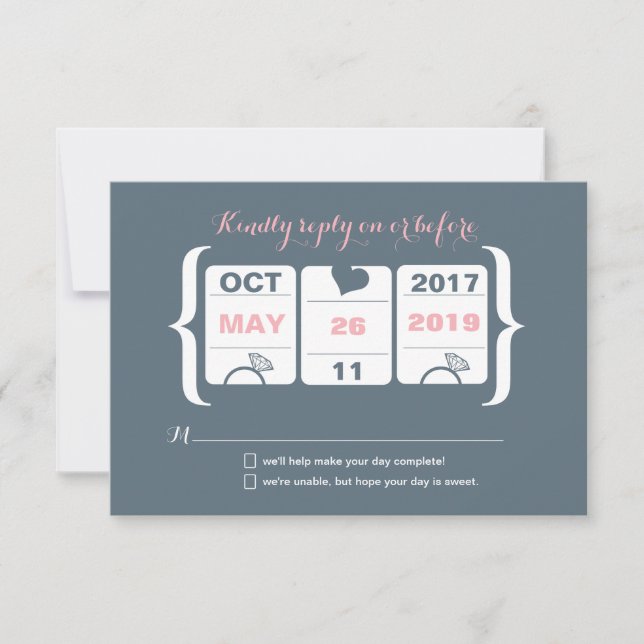 Mariage de machine à sous RSVP (Devant)