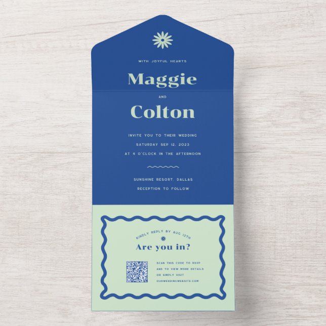 Mariage de marguerite tout en une invitation (À l'intérieur)