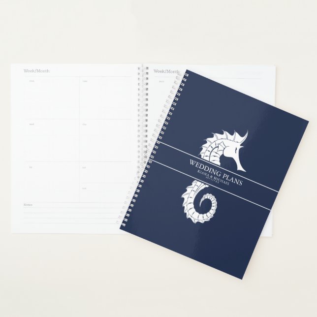 Mariage de mer Blue Wave Wht/Navy ID836 (Devant avec enveloppe)