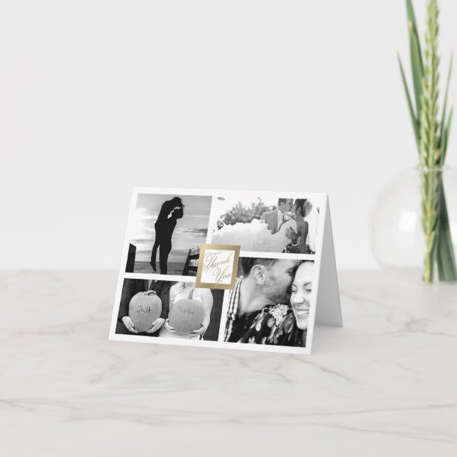 Mariage de Merci d'or Faux 4 Cartes photos (Devant)