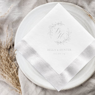 Mariage de monogramme de couronne florale