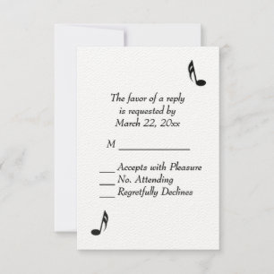 Mariage de musique blanche RSVP