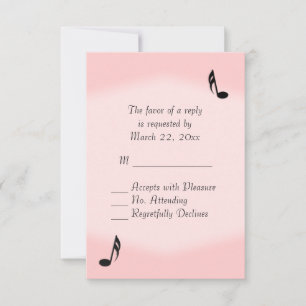 Mariage de musique rose RSVP