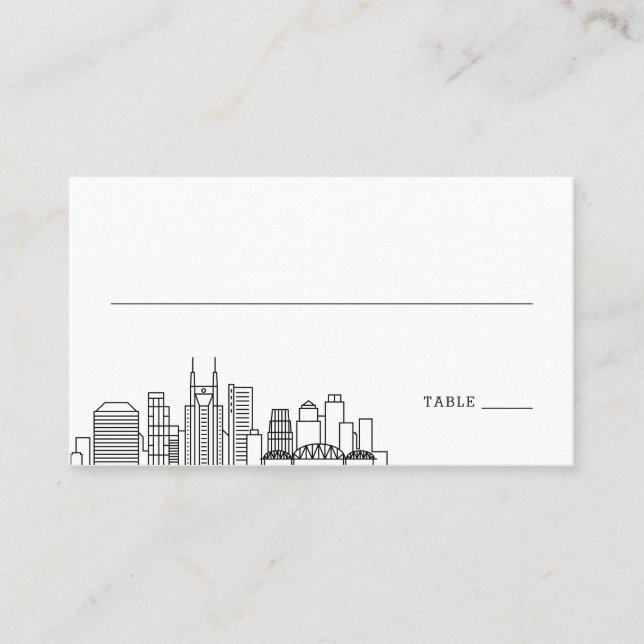 Mariage de Nashville | Placer les cartes avant et  (Devant)