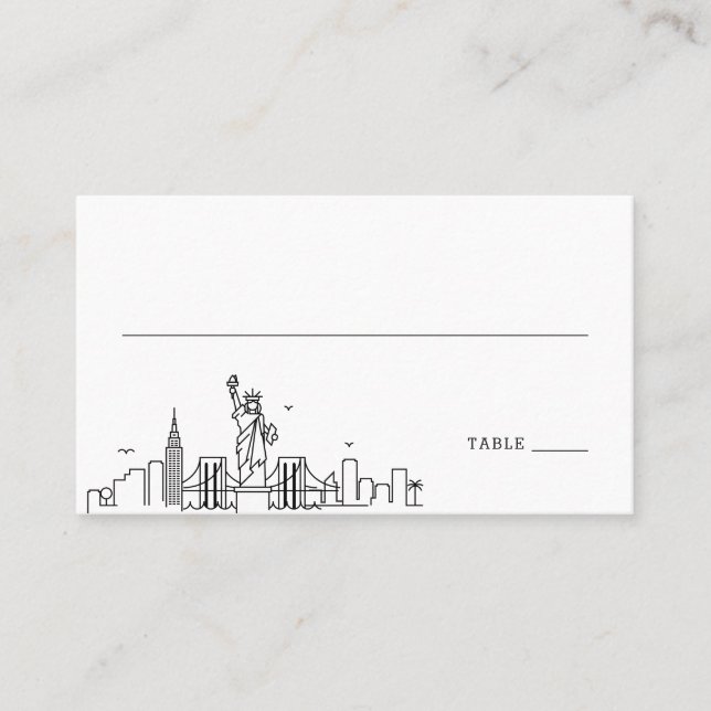 Mariage de New York | Placer les cartes avant et a (Devant)