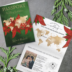 Mariage de Noël Destination Passport Carte du mond