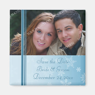 Mariage de Noël Enregistrer la date Magnet photo