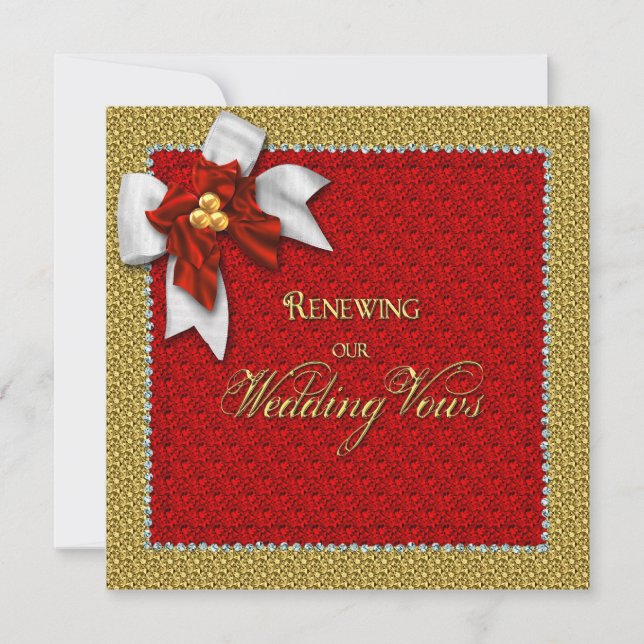 Mariage de Noël Renouveler les voeux Invitation (Devant)