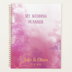 Mariage de nom personnalisé rose