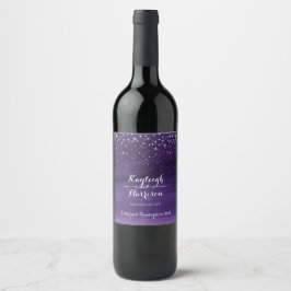 Mariage de nuit étoile étiquettes de vin personnal