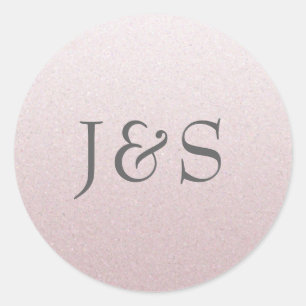 Mariage de parties scintillant rose autocollants p