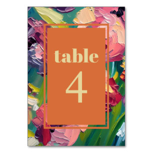 Mariage de peinture super Déco Numéro de table