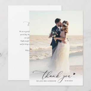 mariage de photo chic moderne merci