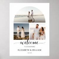 Mariage de photo chic Script Arch Frame Affiche de