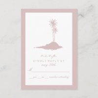 Mariage de plage de l'île moderne RSVP - Blush