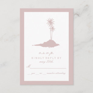 Mariage de plage de l'île moderne RSVP - Blush
