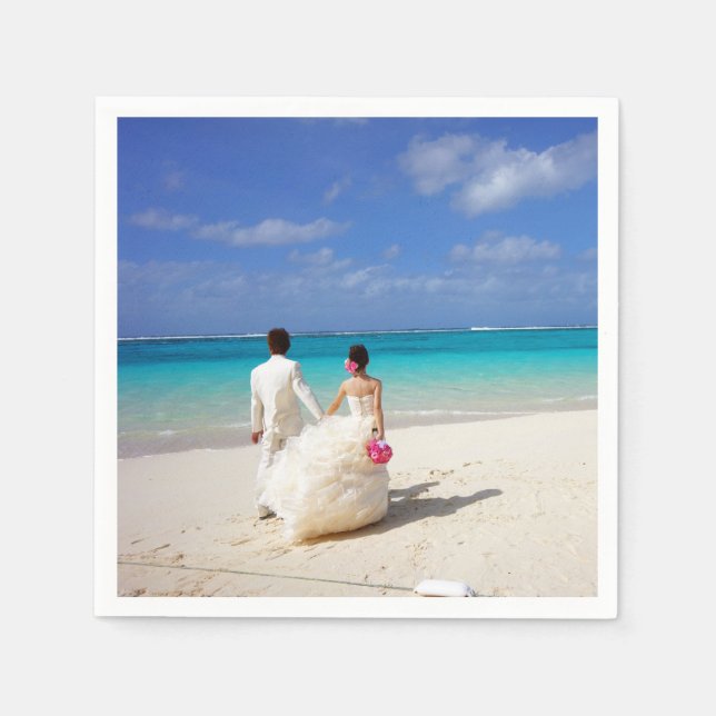 Mariage de plage de serviettes en papier (Devant)