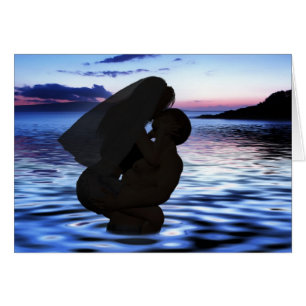 Mariage de plage, embrassant des couples de lune