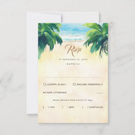 Mariage de plage florale tropicale RSVP