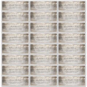 Mariage de plage Nom d'hôte Étiquette de adresse