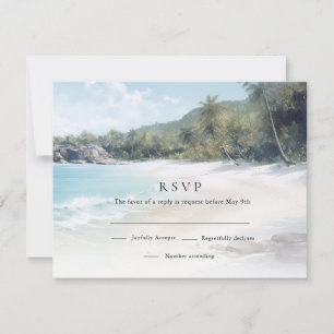 Mariage de plage sur l'île tropicale RSVP