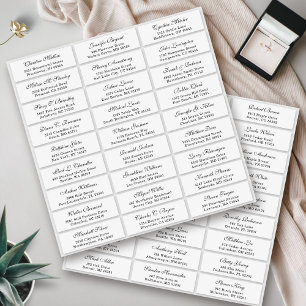 Mariage de police Cursive classique Étiquette de a