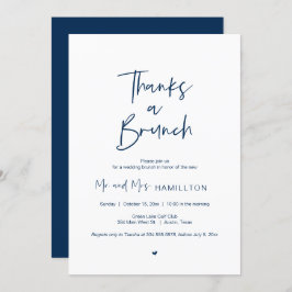 Mariage de poste Brunch, Merci une invitation Brun