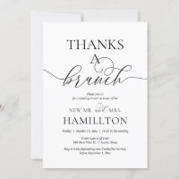 Mariage de poste Brunch, Merci une invitation Brun