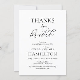 Mariage de poste Brunch, Merci une invitation Brun