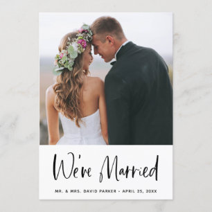Mariage de poste simple Faire-part et partie Pho