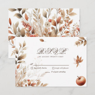 Mariage de récolte d'automne RSVP Botanical Répons