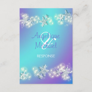 Mariage de réponse rsvp de l'étoile de plage