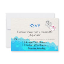 Mariage de sandales de plage RSVP
