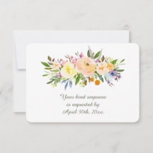 Mariage de saule et de fleurs RSVP