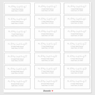 Mariage de script manuscrit Étiquettes de adresse 