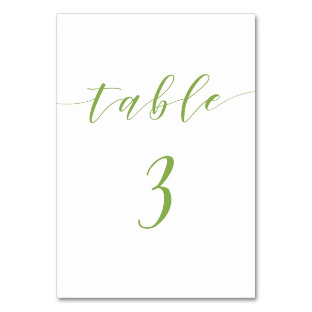 Mariage de script moderne carte numéro de table 3 (Par défaut)