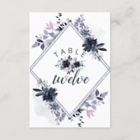 Mariage de siège floral néocturne Numéros de table