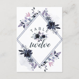 Mariage de siège floral néocturne Numéros de table