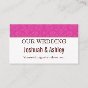 Mariage de site web Pink & Cream Design Carte de v
